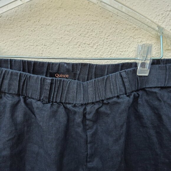 Quince Linen Pull On Pants Black Size S Capsule Minimalist Lagenlook Comfort - Picture 6 of 15